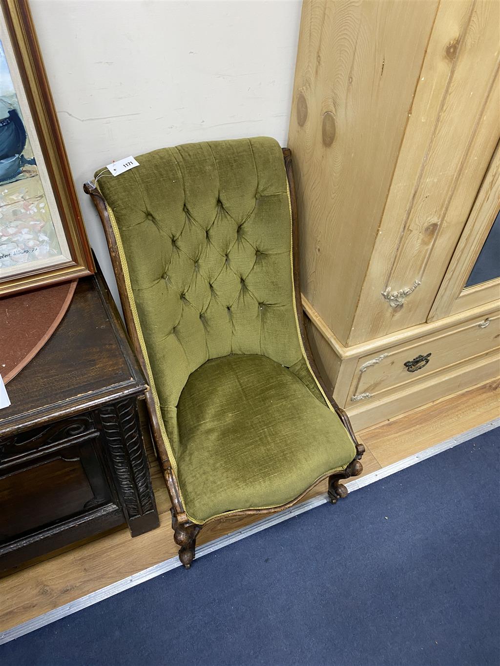 A Victorian nursing chair